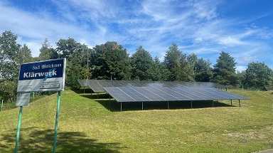 Photovoltaikanlagen auf dem Gelände des Klärwerks der Stadt Wittichenau
